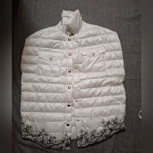 Ermanno Firenze Vest with Floral Embroidered